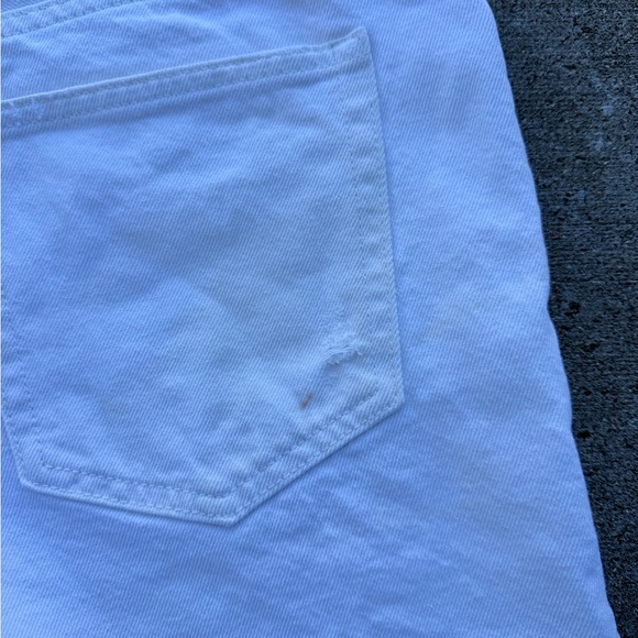 Free People We The Free White Distressed Shorts in White size 31 - Picture 5 of 6